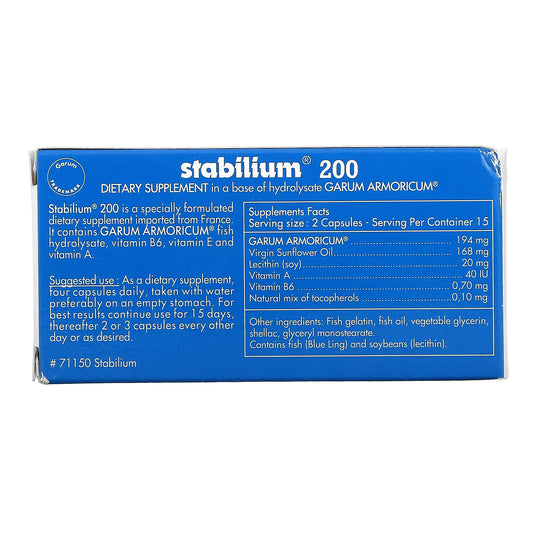 Nutricology, Stabilium 200, Capsules