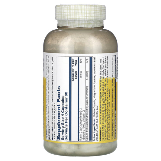 Solaray, Calcium Citrate With Vitamin D-3, 250 Mg