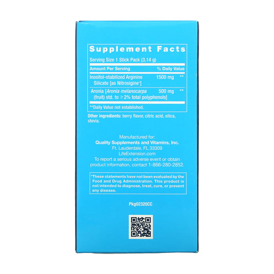 Life Extension, Nitrovasc Boost, Berry Flavor, Stick Packs