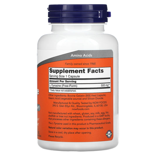 Now Foods, L-Tyrosine, 500 Mg