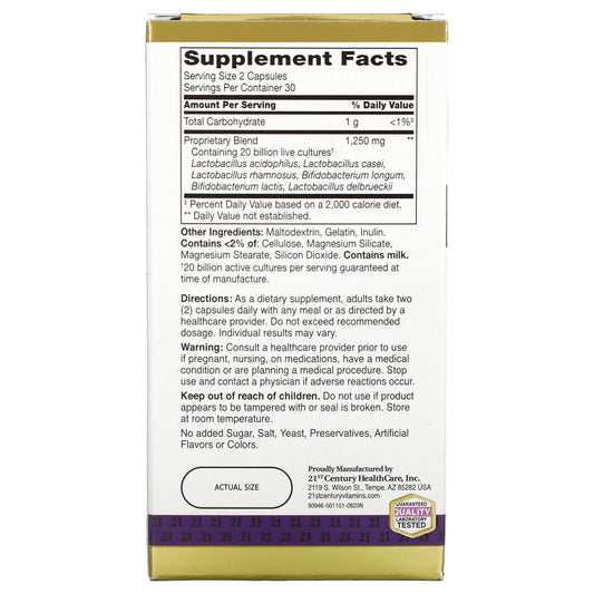 21St Century, Ultra Potency Advanced Probiotic,Capsules