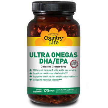 Ultra Omega's DHA/EPA 120 Sftgls By Country Life