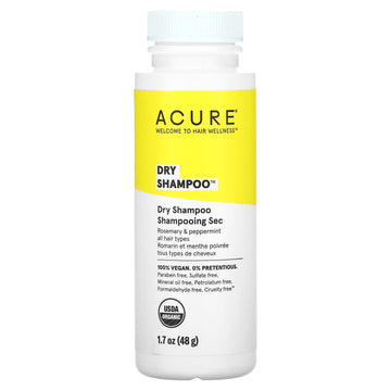 Acure, Dry Shampoo, All Hair Types, Rosemary & Peppermint, (58 g)