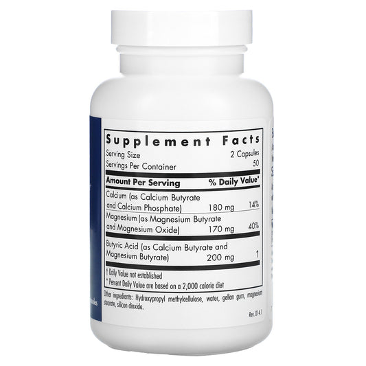 Allergy Research Group Butyren Supplement - Butyrate Gut Health Supplement, Colon Lining Nutrition, Butyric Acid, Delayed-Release, Vegetarian Capsules, Gluten Free - 100 Count