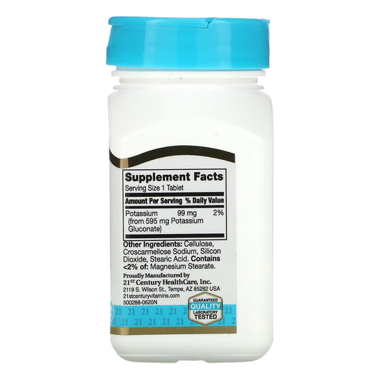 21St Century, Potassium Gluconate, 595 Mg