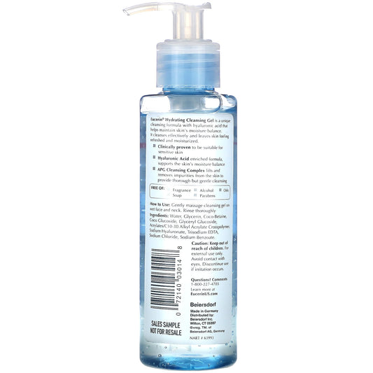 Eucerin, Hydrating Cleansing Gel + Hyaluronic Acid(200 ml)