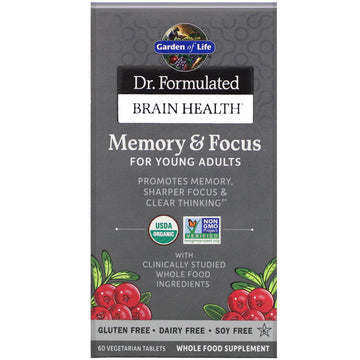 Garden Of Life, Dr. Formulated Brain Health, Memory & Focus For Young Adults