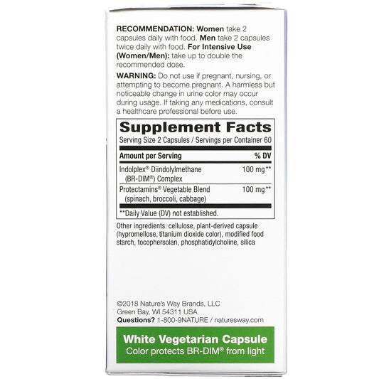 Nature'S Way Dim-Plus, Diindolylmethane Vegetarian Capsules, 120-Count (Packaging May Vary), Pack Of 2