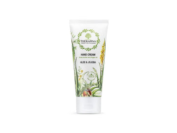 THERAPINA Aromatherapy Hand Cream for Dry Skin β Shea Butter Hand Cream for Women and Men with an Awakening, Long-Lasting Aloe and Jojoba Scent β Vegan Hand Cream Lotion for Dry Skin, 3 Oz