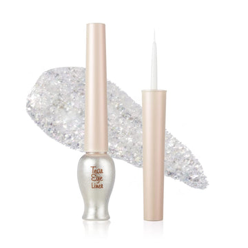 Etude Tear Drop Eye Liner #1 White Tear (21Ad) | Eyes Makeup | Kbeauty | Liquid Glittering Eye Liner To Make Your Eyes Sparkle