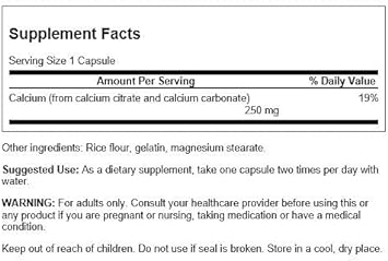 Swanson Calcium Citrate Complex Muscle Bone Health Support Mineral Sup