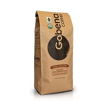 2Lb Fair Trade Organic Certified Nicaraguan Whole Bean Dark Roast Coffee, Bulk Coffee, 100% Arabica Coffee