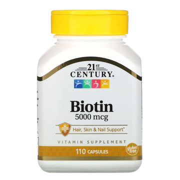 21St Century, Biotin, 5,000 Mcg,  Capsules