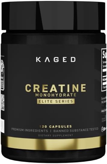 Kaged Creatine Monohydrate Elite Capsules| Unflavored| Muscl