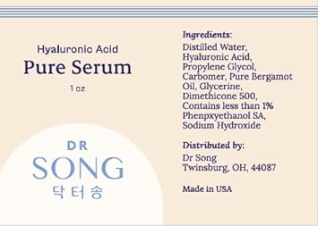 Esupli.com Dr Song Pure Hyaluronic Acid Serum 8oz and 1oz, Korean Skin