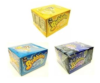 Bubbaloo Mexican Chewing Gum, Bundle Of 3 Flavors, Menta (Mint), Mora Azul Blue Berry And Banana; Bundled By Oasis Merca