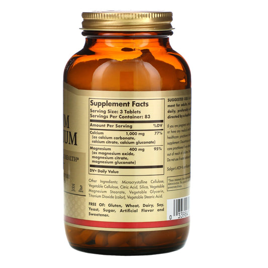 Solgar, Calcium Magnesium