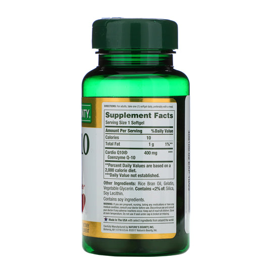Nature'S Bounty, Co Q-10, 400 Mg Rapid Release Softgels