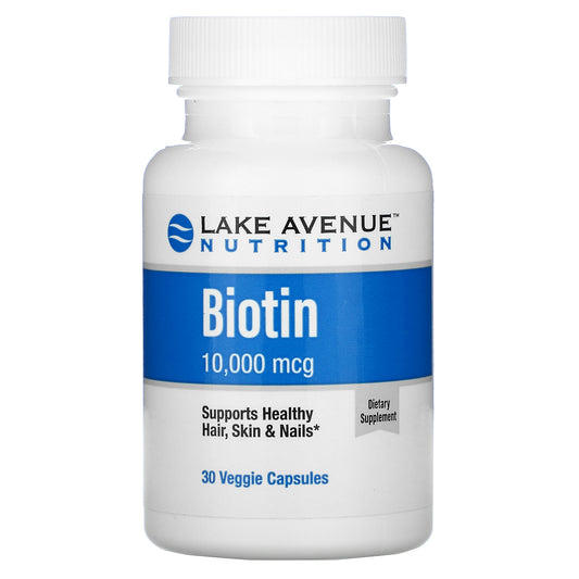 Lake Avenue Nutrition, Biotin, 10,000 Mcg,  Veggie Capsules