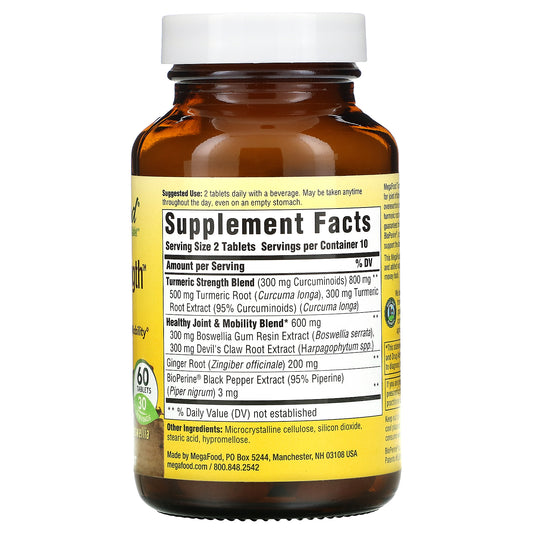 Megafood, Turmeric Strength For Joint Tablets