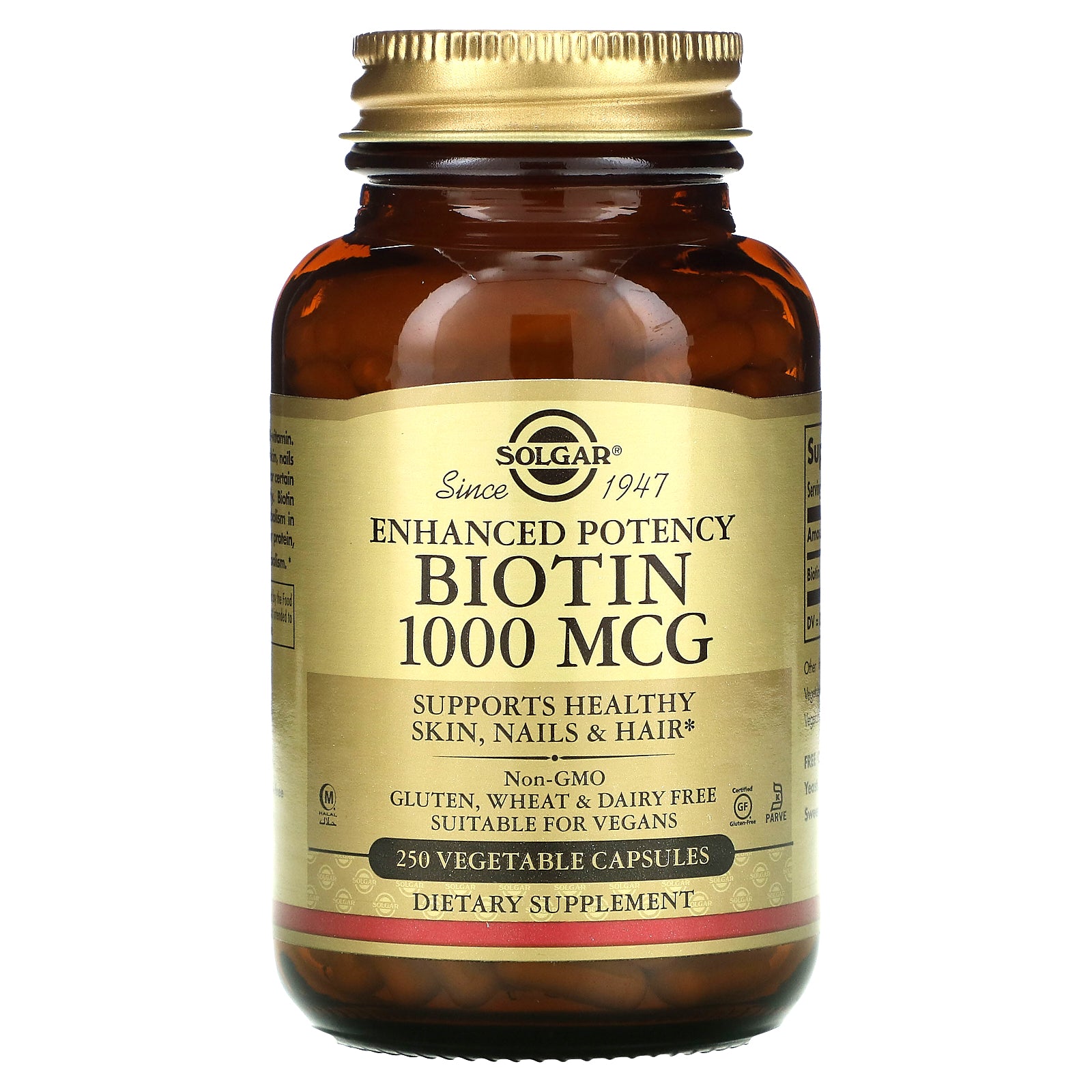 Solgar, Biotin, 1,000 Mcg, Vegetable Capsules