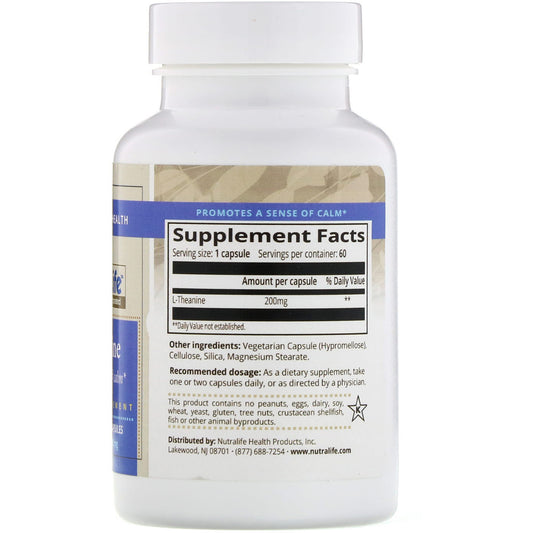 Nutralife, L-Theanine, 200 Mg