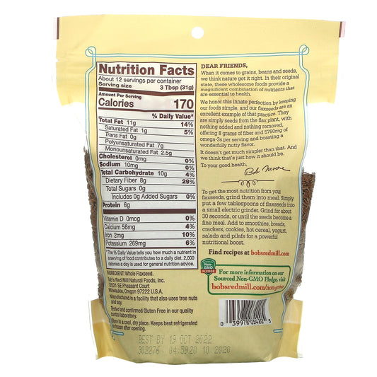 Bob'S Red Mill, Premium Whole Flaxseed