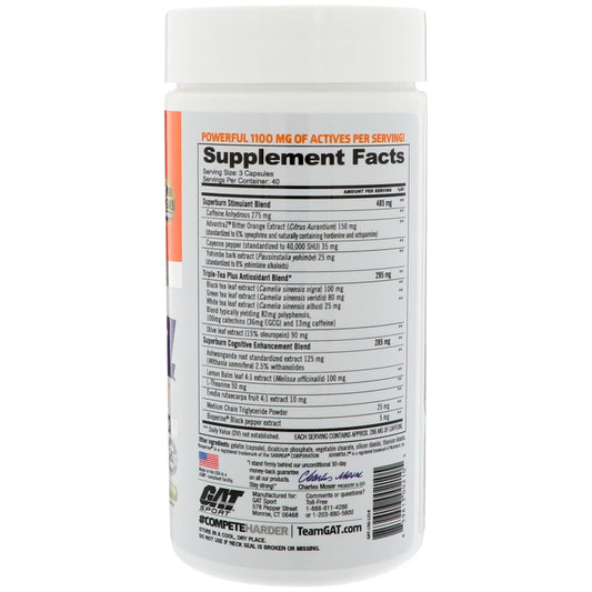 Gat, Jetfuel Superburn, Oil-Infused Capsules