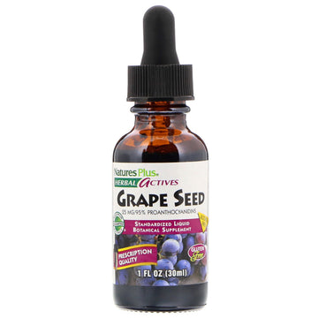 Nature'S Plus, Herbal Actives, Grape Seed, Alcohol Free, 25 Mg