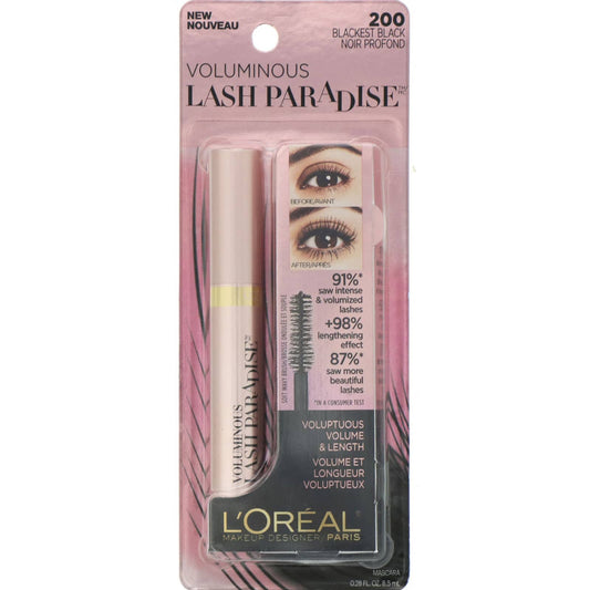 L'Oreal, Voluminous Lash Paradise, 200 Blackest Black