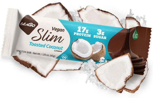 Nugo Slim Dark Chocolate Toasted Coconut, 16G Vegan Protein, 3G Sugar,1.19 Pounds