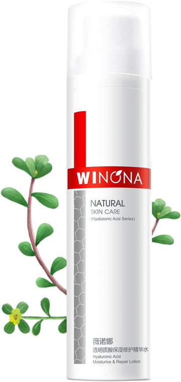 WINONA Hyaluronic Acid Face Lotion,Soothing Hydrating Lotion for Sensitive,Dry Skin, Deep Moisturizing Facial Moisturizer Lotion,Fragrance Free,120ml