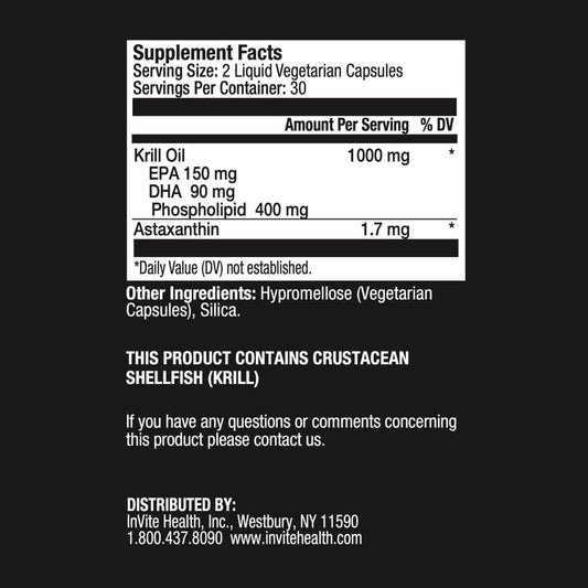 Invite Health Krill Oil Advanced - Supports Cardiovascular and Brain H