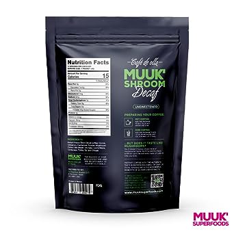 Unsweetened Organic Instant Mushroom Coffee Mix | Rich And Intense Turkish Coffee / Café De Olla Flavor | Decaffeinated Coffee | Better Focus, More Energy And Stronger Immune Defense |30 Cup Bag