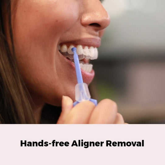Clear Aligner Removal PUL Tool for Invisalign Removable Braces & Trays | Compatible with Removable Braces, Aligners, Retainers, & Dentures | Hygienic, Durable, Compact | by The Pultool (3, Orange)