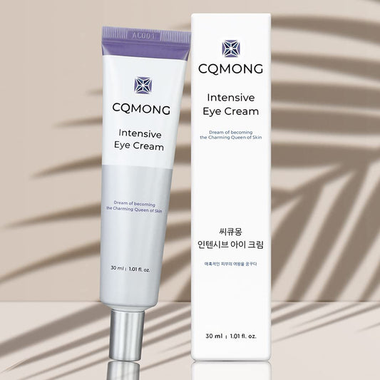CQMONG Intensive Eye Cream 1.01   for hydrating, wrinkles, elastic skin, dark circles, puffiness, fine lines, eye bags under eyes | Hyaluronic Acid, Collagen, Peptide | Korean skincare