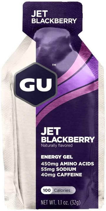 Gu Energy Original Sports Nutrition Energy Gel, 24-Count, Jet Blackber1.1 Pounds