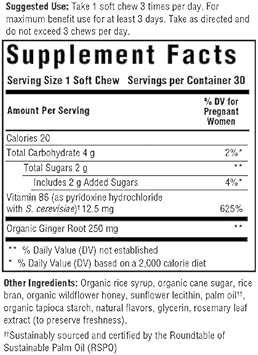 Megafood Baby & Me 2 Prenatal Morning Sickness Relief Soft Chews -With11.2 Ounces