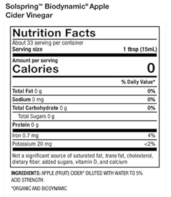 Dr. Mercola Solspring Biodynamic Organic Apple Cider Vinegar, 2 Bottle1.95 Pounds