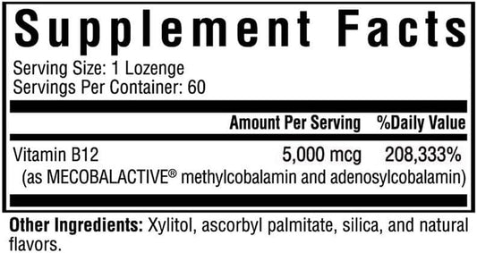 Seeking Health Active B12 5000, 5000 Mcg B12 As Adenosylcobalamin And