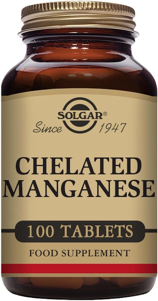 Solgar Chelated Manganese, 100 Tablets - Supports Bone, Joi