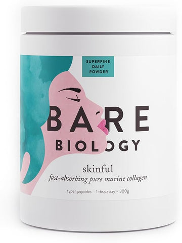 Bare Biology Skinful Pure Marine Collagen Powder, 300G/60 Servings - O300 Grams