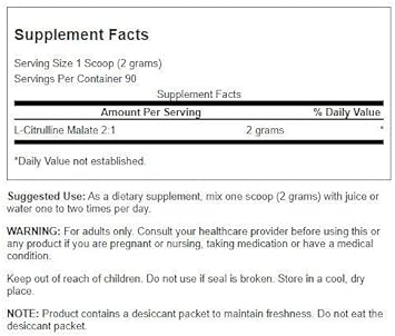 Swanson Amino Acid L-Citrulline Malate Complex 6.35 Ounce (180 G) Pwdr