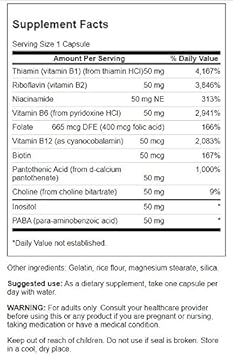 Swanson B-50 B-Complex - High-Potency B Vitamin Complex For Immune, He