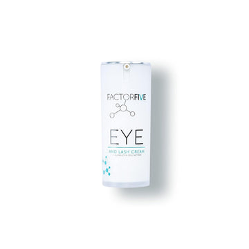 FACTORFIVE Eye and Lash Cream with Human Derived Apidose Stem Cell Growth Factors for Anti-Wrinkle, Collagen Boost, and Acne Scarring Repair, Large Size, 0.5  /15ml (Eye & Lash Cream)