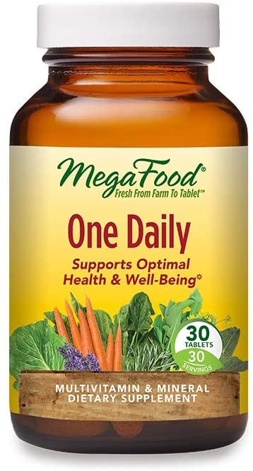 Megafood One Daily - Supports Overall Health - Multivitamin With B Vitamins And Food Blend - Gluten-Free, Vegetarian, And Made Without Dairy - 30 Tabs