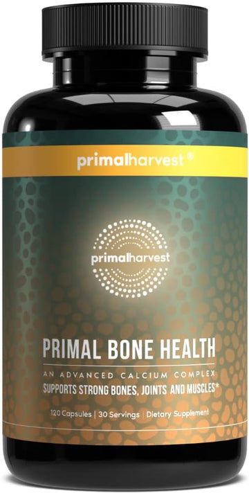 Calcium Carbonate Bone Health Complex By Primal Harvest For Men And Women With Calcium, Magnesium, Zinc, Manganese, Pota