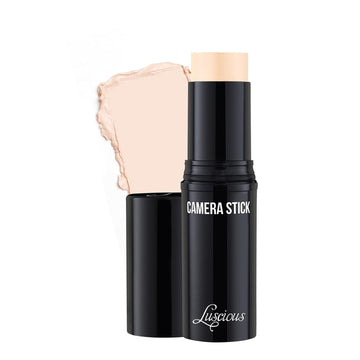 Camera Stick Foundation by True + Luscious - Full Coverage Cream Foundation - Non-Comedogenic & Hydrating Formula - Vegan, Paraben Free, & Cruelty Free - 0.49  (Shade 1: Light Beige)