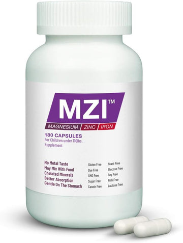 Brain Ready Nutrition For Kids Under 110Lbs - Mzi Magnesium, Zinc, A
