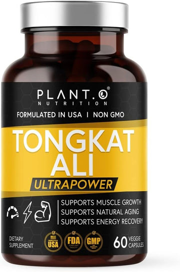 Plant.O Nutrition Tongkat Ali Ultrapower - Longjack Extract Supplement For Stamina, Strength, Endurance, Lean Muscle Gro
